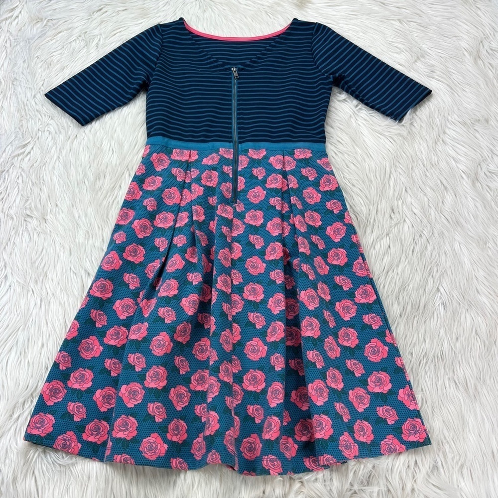 Matilda Jane Peyton Floral Stripe Fit Flare Dress - Picture 5 of 6